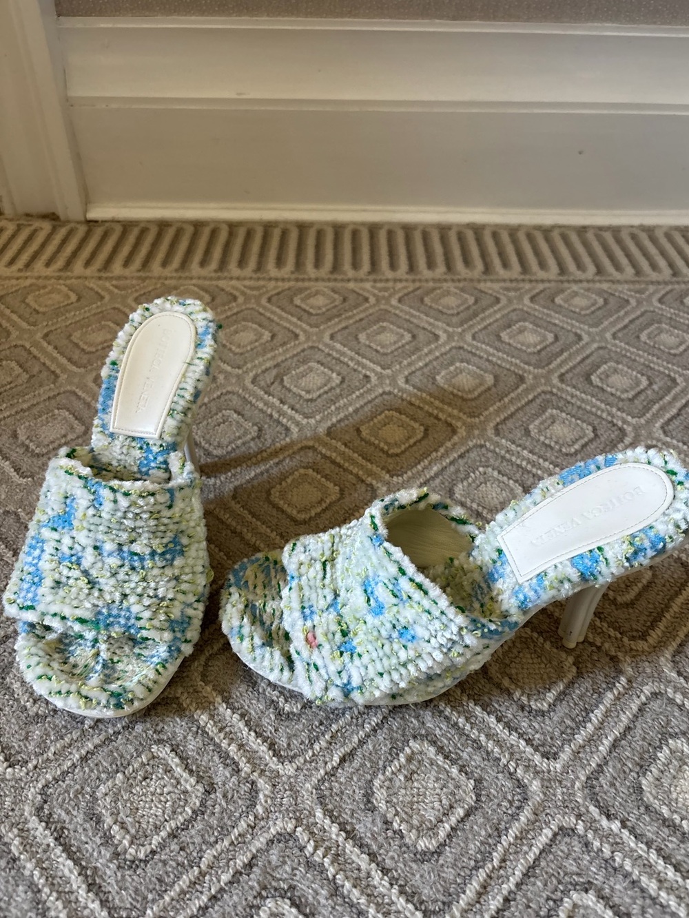 Bottega Veneta Tweed Mule Sandals – Size 39